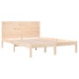 Estructura de cama de matrimonio madera maciza 135x190 cm de , Camas y somieres - Ref: Foro24-3104128, Precio: 171,63 €, Desc...
