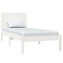 Estructura de cama madera maciza individual blanco 75x190 cm de , Camas y somieres - Ref: Foro24-3104114, Precio: 120,29 €, D...