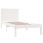 Estructura de cama madera maciza individual blanco 75x190 cm de , Camas y somieres - Ref: Foro24-3104114, Precio: 120,29 €, D...