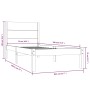 Estructura de cama madera maciza individual blanco 75x190 cm de , Camas y somieres - Ref: Foro24-3104114, Precio: 120,29 €, D...