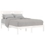 Estructura de cama doble pequeña madera maciza blanca 120x190cm de , Camas y somieres - Ref: Foro24-3104189, Precio: 126,54 €...