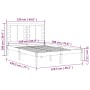 Estructura de cama doble pequeña madera maciza blanca 120x190cm de , Camas y somieres - Ref: Foro24-3104189, Precio: 126,54 €...