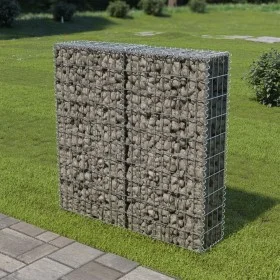 Gabionenwand mit verzinkten Stahlabdeckungen 100x20x100 cm von vidaXL, Zaunpaneele - Ref: Foro24-143578, Preis: 50,00 €, Raba...