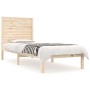 Estructura de cama madera maciza 75x190 cm de , Camas y somieres - Ref: Foro24-3104568, Precio: 95,19 €, Descuento: %