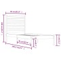 Estructura de cama madera maciza 75x190 cm de , Camas y somieres - Ref: Foro24-3104568, Precio: 95,19 €, Descuento: %