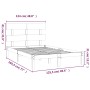 Estructura de cama doble pequeña madera maciza blanca 120x190cm de , Camas y somieres - Ref: Foro24-3104644, Precio: 114,96 €...