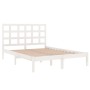 Estructura de cama doble pequeña madera maciza blanca 120x190cm de , Camas y somieres - Ref: Foro24-3105441, Precio: 120,89 €...