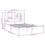 Estructura de cama doble pequeña madera maciza blanca 120x190cm de , Camas y somieres - Ref: Foro24-3105441, Precio: 120,89 €...