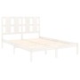 Estructura de cama doble pequeña madera maciza blanca 120x190cm de , Camas y somieres - Ref: Foro24-3105571, Precio: 127,47 €...