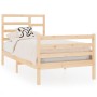 Estructura de cama madera maciza 75x190 cm de , Camas y somieres - Ref: Foro24-3105820, Precio: 88,81 €, Descuento: %