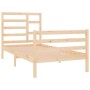 Estructura de cama madera maciza 75x190 cm de , Camas y somieres - Ref: Foro24-3105820, Precio: 88,81 €, Descuento: %