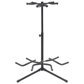 Soporte para guitarra de acero negro de vidaXL, Soportes para guitarra - Ref: Foro24-70075, Precio: 34,69 €, Descuento: %