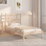 Estructura de cama madera maciza 75x190 cm de , Camas y somieres - Ref: Foro24-3105910, Precio: 86,65 €, Descuento: %