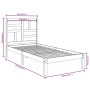 Estructura de cama madera maciza 75x190 cm de , Camas y somieres - Ref: Foro24-3105910, Precio: 86,65 €, Descuento: %