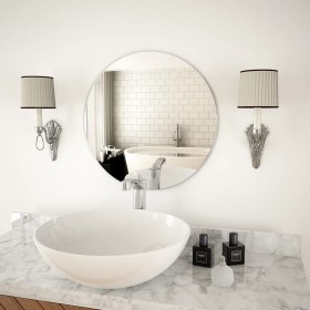 Espejo de pared redondo vidrio 50 cm de vidaXL, Espejos - Ref: Foro24-245703, Precio: 26,95 €, Descuento: %