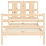 Estructura de cama individual con cabecero madera maciza de , Camas y somieres - Ref: Foro24-3194076, Precio: 91,50 €, Descue...