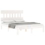 Estructura de cama con cabecero madera maciza blanco 140x190 cm de , Camas y somieres - Ref: Foro24-3193577, Precio: 139,90 €...