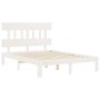 Estructura de cama con cabecero madera maciza blanco 140x190 cm de , Camas y somieres - Ref: Foro24-3193577, Precio: 139,90 €...
