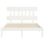 Estructura de cama con cabecero madera maciza blanco 140x190 cm de , Camas y somieres - Ref: Foro24-3193577, Precio: 139,90 €...