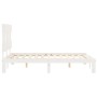 Estructura de cama con cabecero madera maciza blanco 140x190 cm de , Camas y somieres - Ref: Foro24-3193577, Precio: 139,90 €...