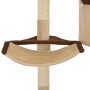 Rascador de gato de pared postes de sisal 194 cm beige y marrón de vidaXL, Mobiliario para gatos - Ref: Foro24-170589, Precio...
