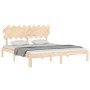 Estructura de cama de matrimonio con cabecero madera maciza de , Camas y somieres - Ref: Foro24-3193741, Precio: 156,70 €, De...
