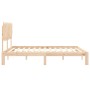Estructura de cama de matrimonio con cabecero madera maciza de , Camas y somieres - Ref: Foro24-3193741, Precio: 156,70 €, De...