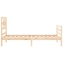 Estructura de cama individual con cabecero madera maciza de , Camas y somieres - Ref: Foro24-3194401, Precio: 95,65 €, Descue...