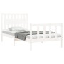 Estructura de cama con cabecero madera maciza blanco 100x200 cm de , Camas y somieres - Ref: Foro24-3192417, Precio: 135,28 €...