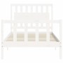 Estructura de cama con cabecero madera maciza blanco 100x200 cm de , Camas y somieres - Ref: Foro24-3192417, Precio: 135,28 €...