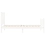 Estructura de cama con cabecero madera maciza blanco 100x200 cm de , Camas y somieres - Ref: Foro24-3192417, Precio: 135,28 €...