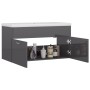 Mueble con lavabo madera de ingeniería gris brillante de , Tocadores de baño - Ref: Foro24-3070846, Precio: 223,98 €, Descuen...