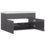 Mueble con lavabo madera de ingeniería gris brillante de , Tocadores de baño - Ref: Foro24-3070846, Precio: 223,98 €, Descuen...