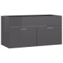 Mueble con lavabo madera de ingeniería gris brillante de , Tocadores de baño - Ref: Foro24-3070846, Precio: 223,98 €, Descuen...