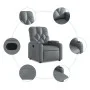 Gray synthetic leather recliner by , Armchairs - Ref: Foro24-372506, Price: 200,40 €, Discount: %