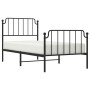 Estructura de cama con cabecero y estribo metal negro 90x200 cm de , Camas y somieres - Ref: Foro24-373898, Precio: 73,80 €, ...
