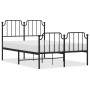 Estructura de cama con cabecero y estribo metal negro 120x190cm de , Camas y somieres - Ref: Foro24-373902, Precio: 100,79 €,...