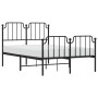 Estructura de cama con cabecero y estribo metal negro 120x190cm de , Camas y somieres - Ref: Foro24-373902, Precio: 100,79 €,...
