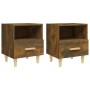 Mesitas de noche 2 unidades color roble ahumado 40x35x47 cm de vidaXL, Mesitas de noche - Ref: Foro24-817298, Precio: 49,95 €...