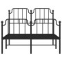 Estructura de cama con cabecero y estribo metal negro 120x190cm de , Camas y somieres - Ref: Foro24-373902, Precio: 100,79 €,...