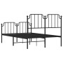Estructura de cama con cabecero y estribo metal negro 120x190cm de , Camas y somieres - Ref: Foro24-373902, Precio: 100,79 €,...