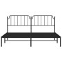 Estructura de cama con cabecero metal negro 193x203 cm de , Camas y somieres - Ref: Foro24-373893, Precio: 101,28 €, Descuent...