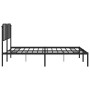 Estructura de cama con cabecero metal negro 193x203 cm de , Camas y somieres - Ref: Foro24-373893, Precio: 101,28 €, Descuent...