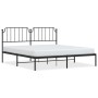 Estructura de cama con cabecero metal negro 180x200 cm de , Camas y somieres - Ref: Foro24-373891, Precio: 106,59 €, Descuent...