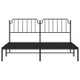 Estructura de cama con cabecero metal negro 180x200 cm de , Camas y somieres - Ref: Foro24-373891, Precio: 106,59 €, Descuent...