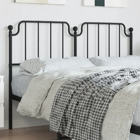 Black metal headboard 150 cm by , Headboards and footboards - Ref: Foro24-373921, Price: 32,85 €, Discount: %