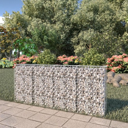 Muro de gaviones con cubiertas acero galvanizado 200x20x85 cm de vidaXL, Paneles de vallas - Ref: Foro24-143580, Precio: 86,8...