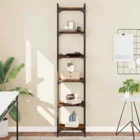 Bücherregal 6 Regale Holzwerkstoff Räuchereiche 40x30x188cm von , Bücherregale und Regale - Ref: Foro24-837644, Preis: 60,92 ...