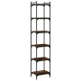 Librería 6 estantes madera ingeniería roble ahumado 40x30x188cm de , Librerías y estanterías - Ref: Foro24-837644, Precio: 61...