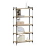 Librería 5 estantes madera ingeniería roble Sonoma 80x30x154 cm de , Librerías y estanterías - Ref: Foro24-837678, Precio: 68...